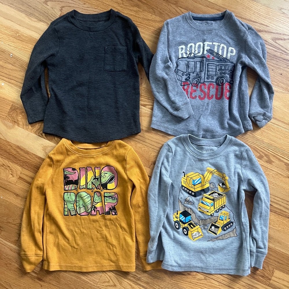 Bundle of 4 Waffle Crew Tops